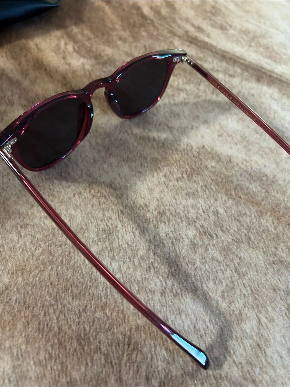 Diff Eyewear Women's Sunglasses - Burgundy Frame with Gold Mirror Lenses